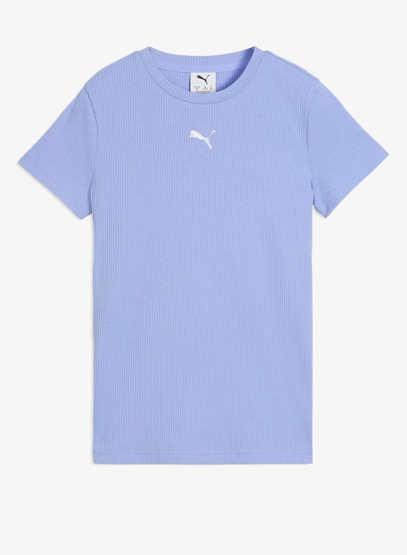 PUMA Youth Essential Elevated Ribbed Slim T-Shirt